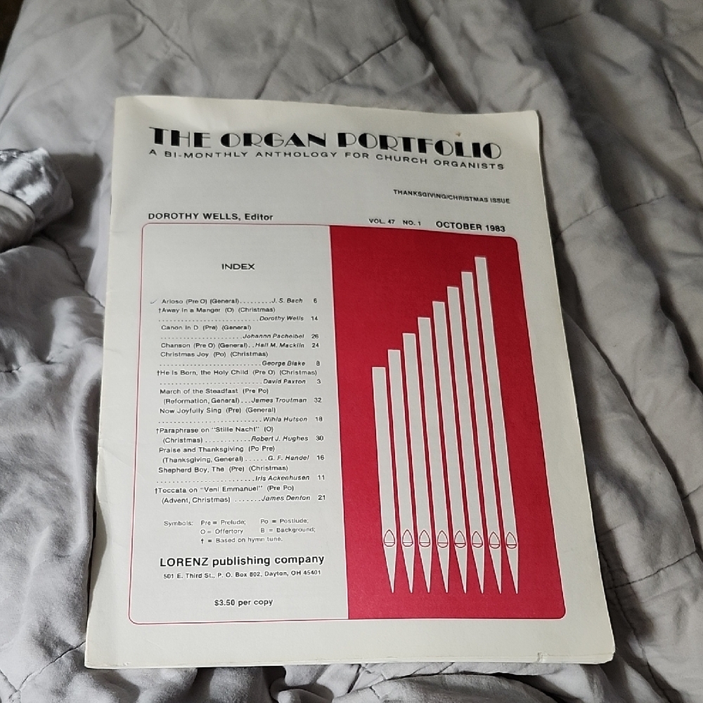 THE ORGAN PORTFOLIO: A BI-MONTHLY ANTHOLOGY for CHURCH ORGANISTS-OCTOBER 1983